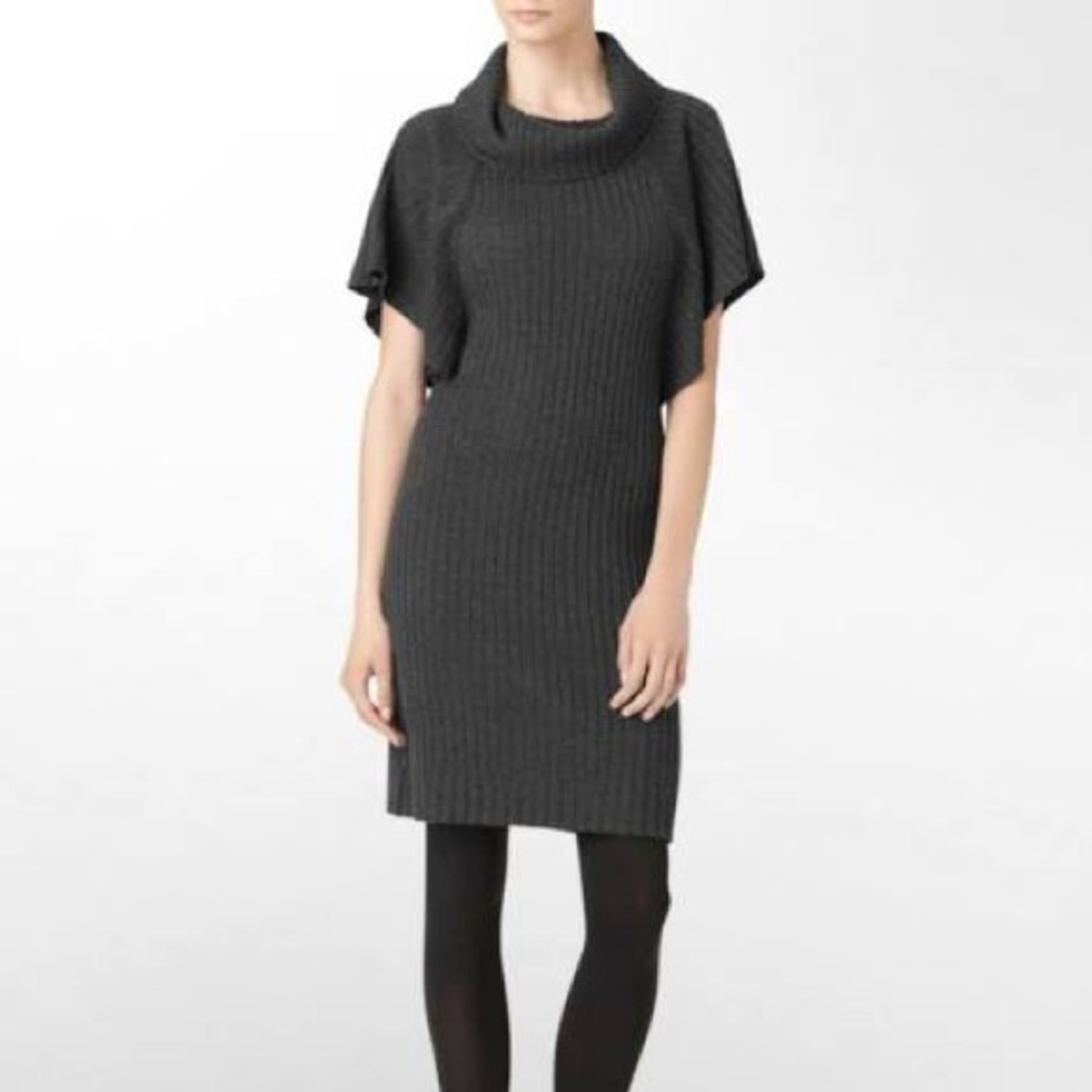Calvin Klein Dolman Ribbed Sweater Dress